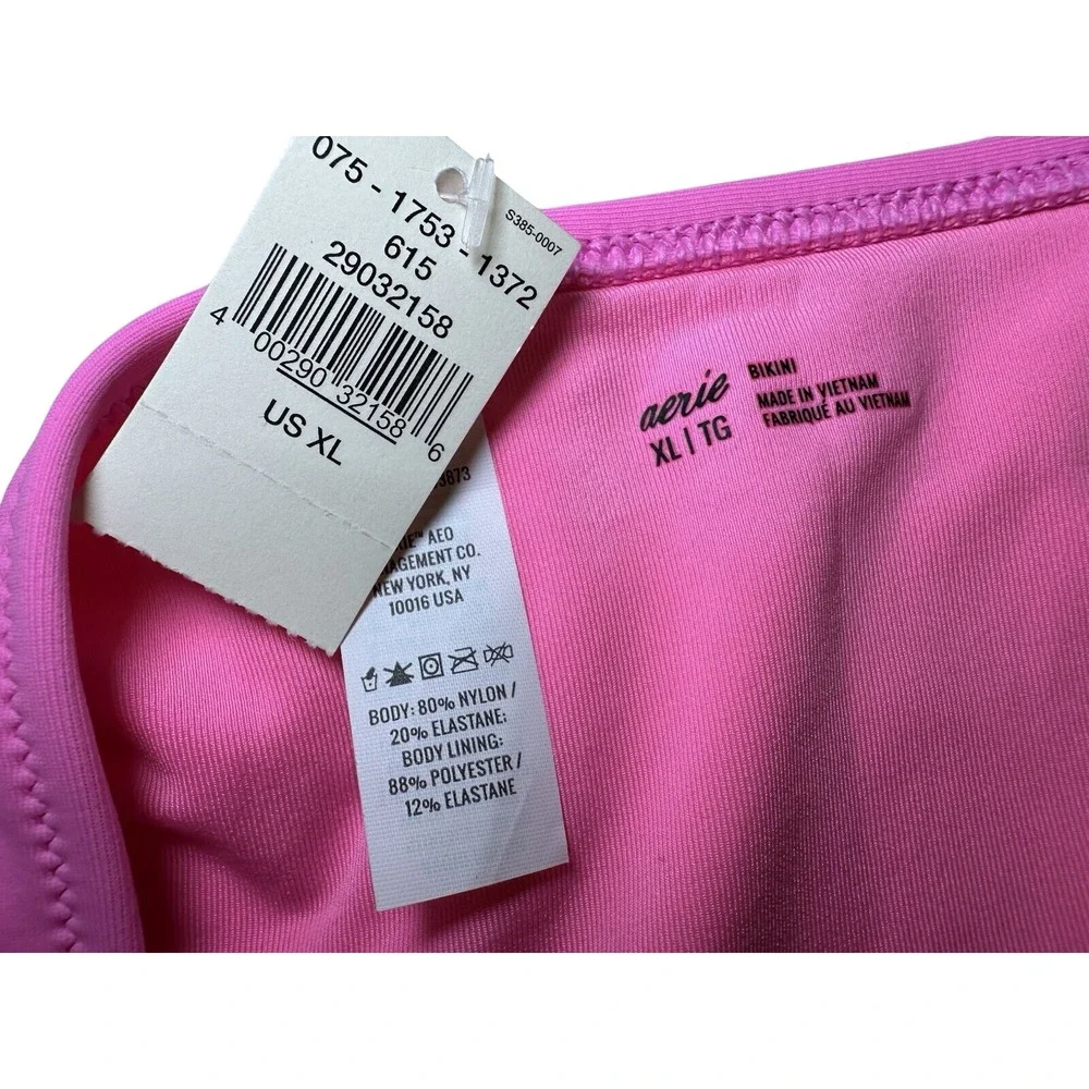 Aerie‎ Bikini Bottom Brief Bubblegum Pink Classic Barbiecore Women's XL *NWT*